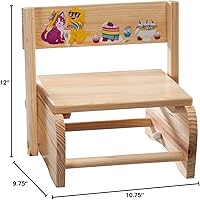 Vista 4 de Taburete y silla infantil 2 en 1, diseño de animales y postres