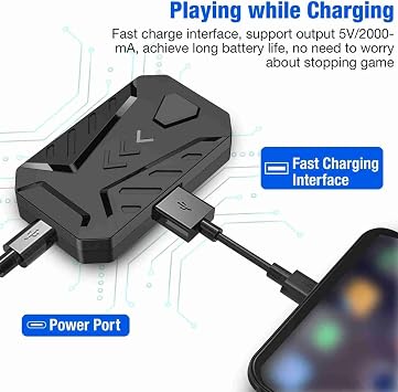 Gaming Keyboard Mouse Converter, Bluetooth Keyboard Mouse Converter MultiAngle Adjustable for iOS for Android (Mix Pro  Standard)