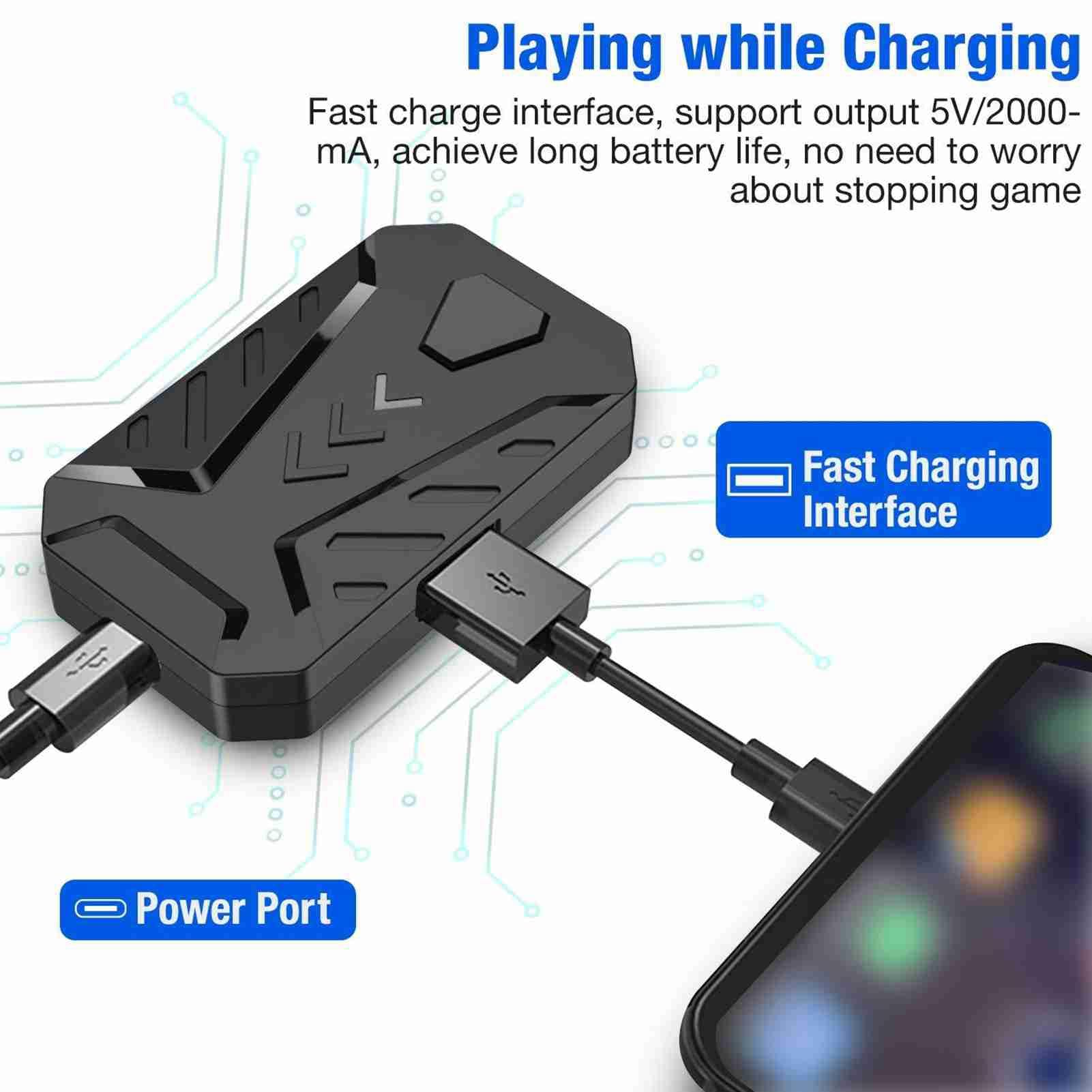 Adaptateur Convertisseur Clavier Souris pour Jeux Mobiles Accessoire Compatible avec Harmonyos Système, Idéal Les Joueurs sur Smartphone Et Tablettes