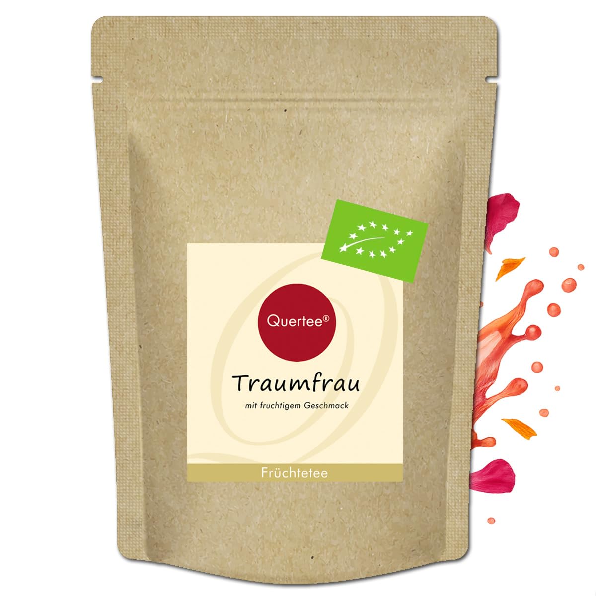 Bio Früchtetee „Traumfrau“ 500 g – Premium Früchtetee Mischung mit fruchtigem Geschmack, Tee Geschenk für deine Traumfrau oder als Teegeschenk für deine Liebste - loser Tee von Quertee