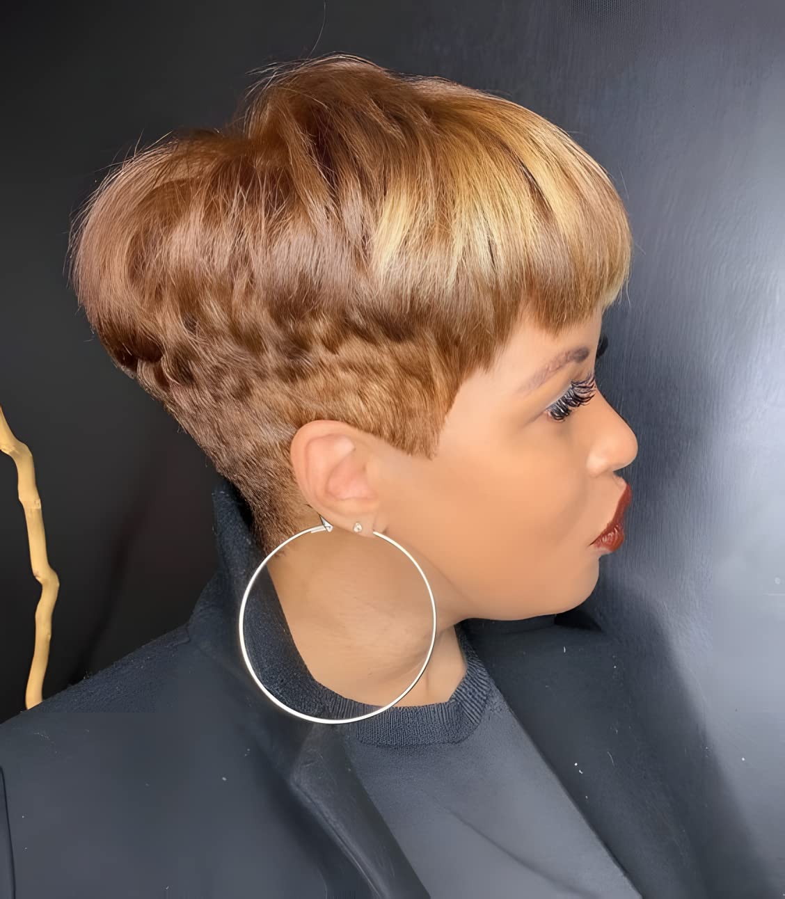 Amazon.com : BeiSD Short Pixie Cut Hair Natural Synthetic  display picture 1
