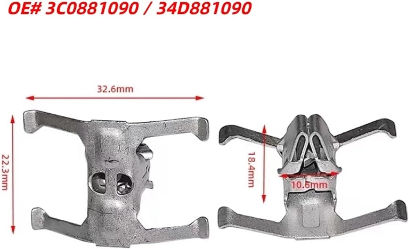 4PCS OE 3C0881090 34D881090 Unit Clip Compatible GOLF MK7