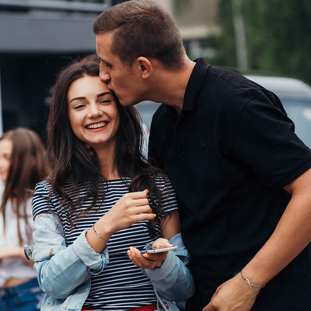 MANVEN Matching Bracelets for Couples Best Friends Pinky Promise Bracelets Birthday Gifts for Family Sister Women Men - Image 6