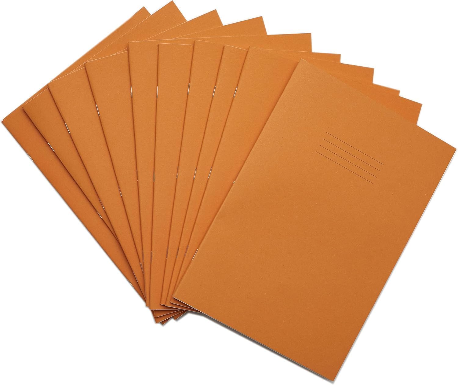 Rhino A4 Exercise Books, 5mm Squared, 64-Page / 10-Pack, Orange
