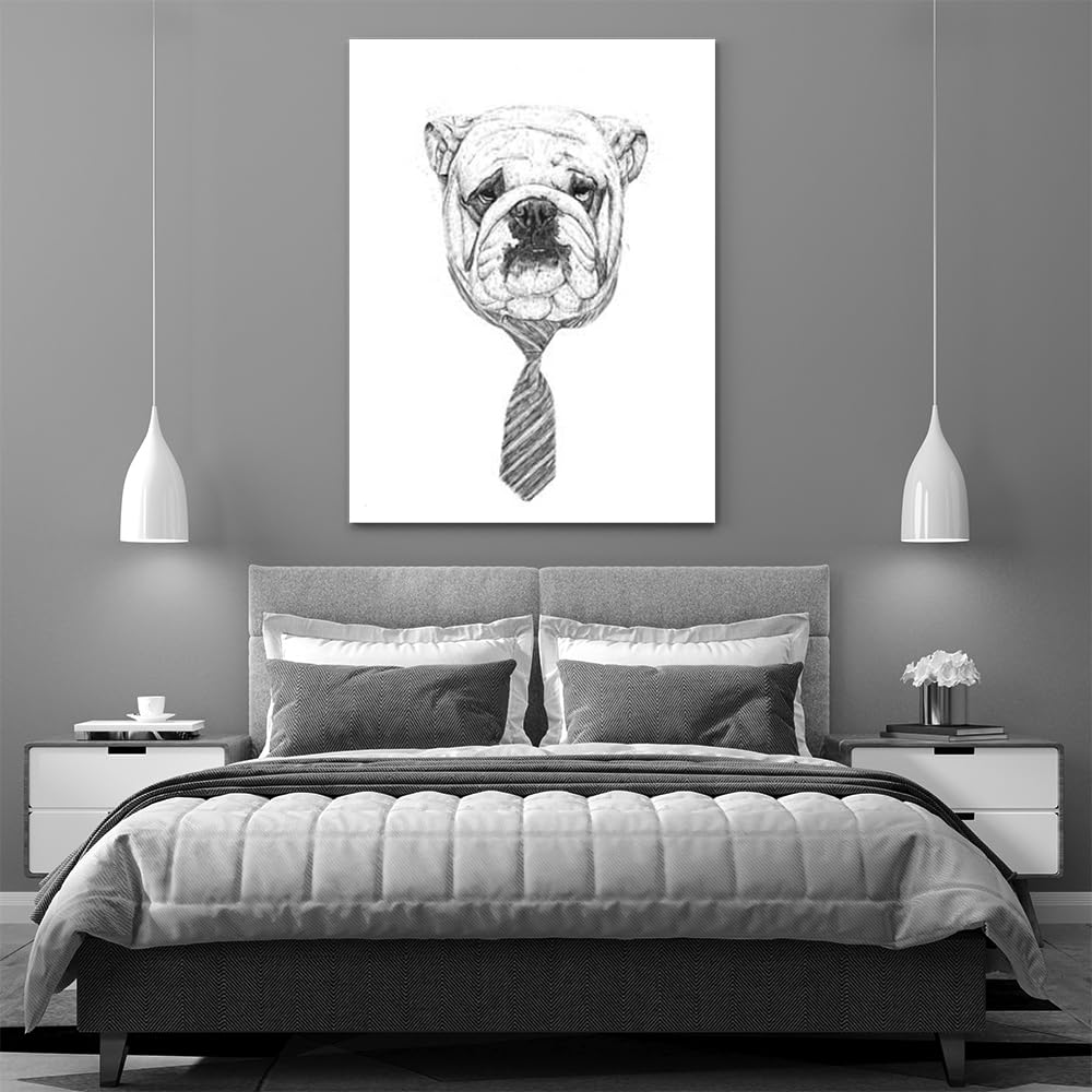 VERRE ART Printed Framed Canvas Painting for Home Decor Office Wall Studio Wall Living Room Decoration (45x60inch Wrapped) - Cooldog Print