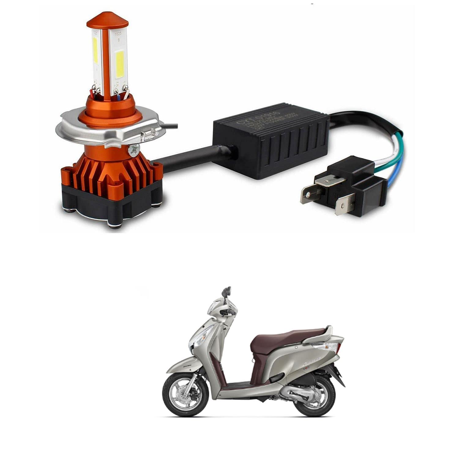 H4 LED Motorcycle Headlight Bulb Hi/Lo Beam LED Car Headlight H4 Headlamp Compatible With H-onda Aviator-image-3