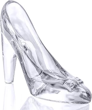 Crystal Glass Slipper Shoes,High Heels Shoes Ornaments Girls, Birthday Party Decor, Birthday Gifts Couples Gifts for Her Girlfriend Wife clear