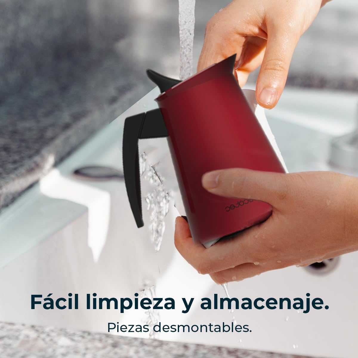 Cecotec Moka Piccolina 400 Red. 200 ml, włoska stal nierdzewna, nadaje się do wszystkich powierzchni, pojemność 4 filiżanki, ergonomiczny uchwyt, filtr ze stali nierdzewnej, zawór bezpieczeństwa