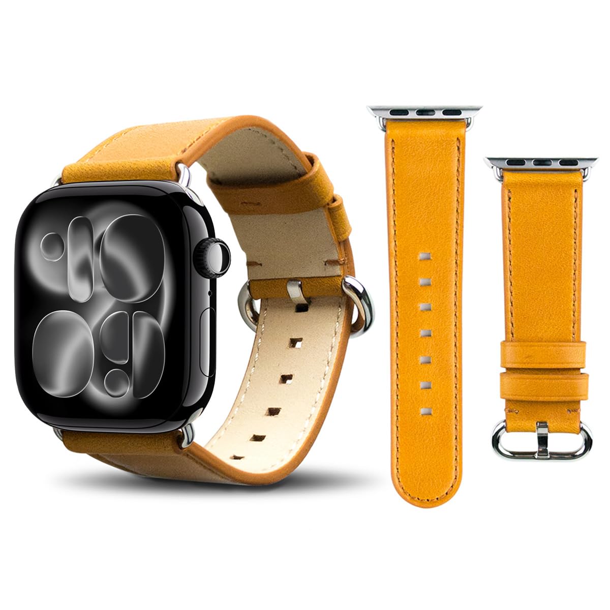 Bracelet en cuir Alto pour Apple Watch : l'histoire d'un savoir-faire italien caramel - 8