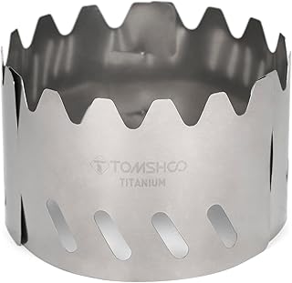 Parabrisas para hervidor de alcohol, portátil al aire , ultraligero de titanio, soporte para hornillo de alcohol, parabrisas, para camping, senderismo, mochilero