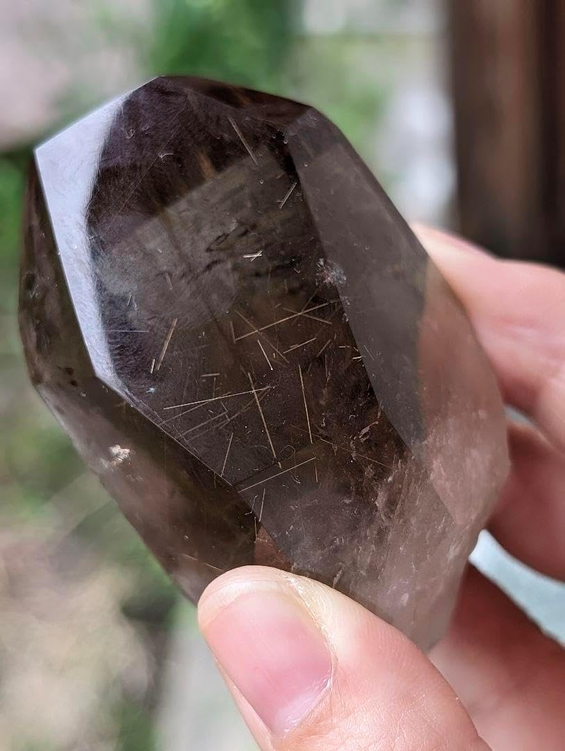 143g 大きめ ブラジル産 原石 ルチルにスモーキークォーツBH6