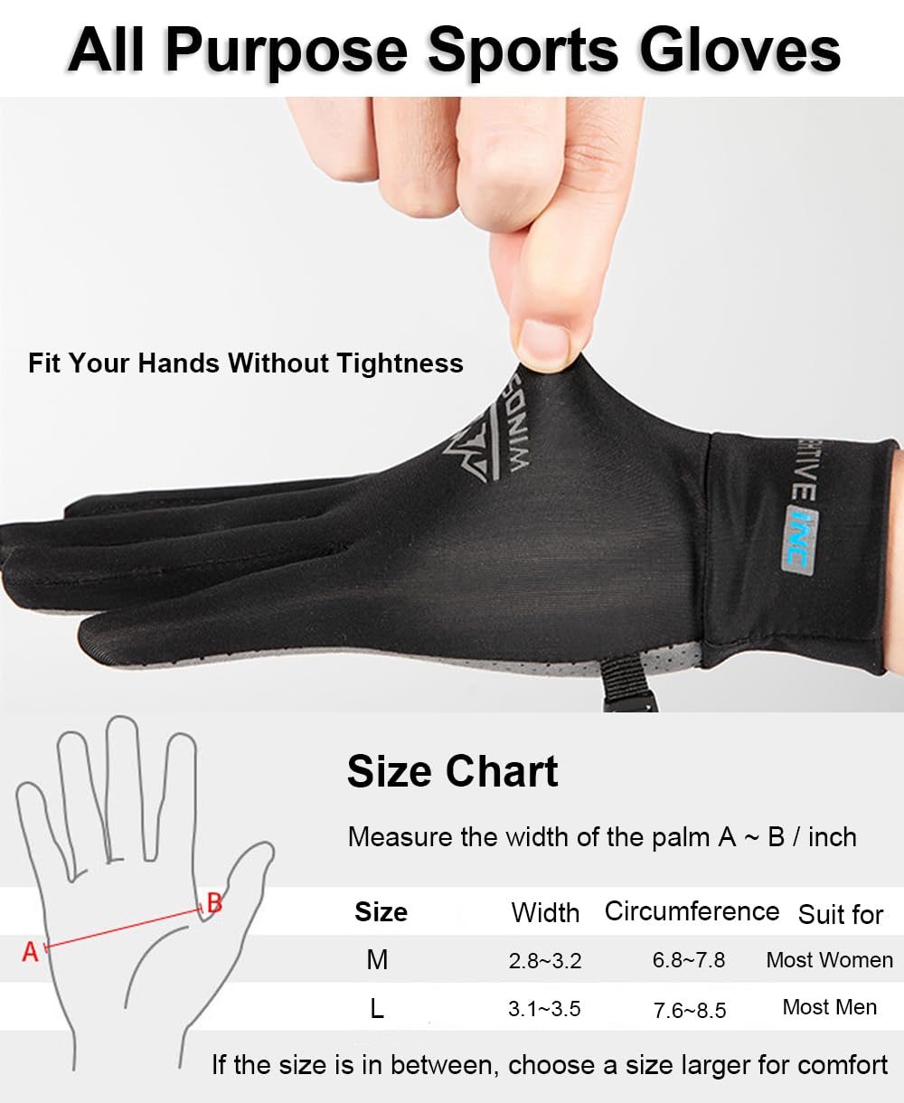 SUJAYU Guantes de protección UV de dedo completo, para mujeres y hombres, guantes finos de pesca, senderismo, ciclismo, conducción, gimnasio