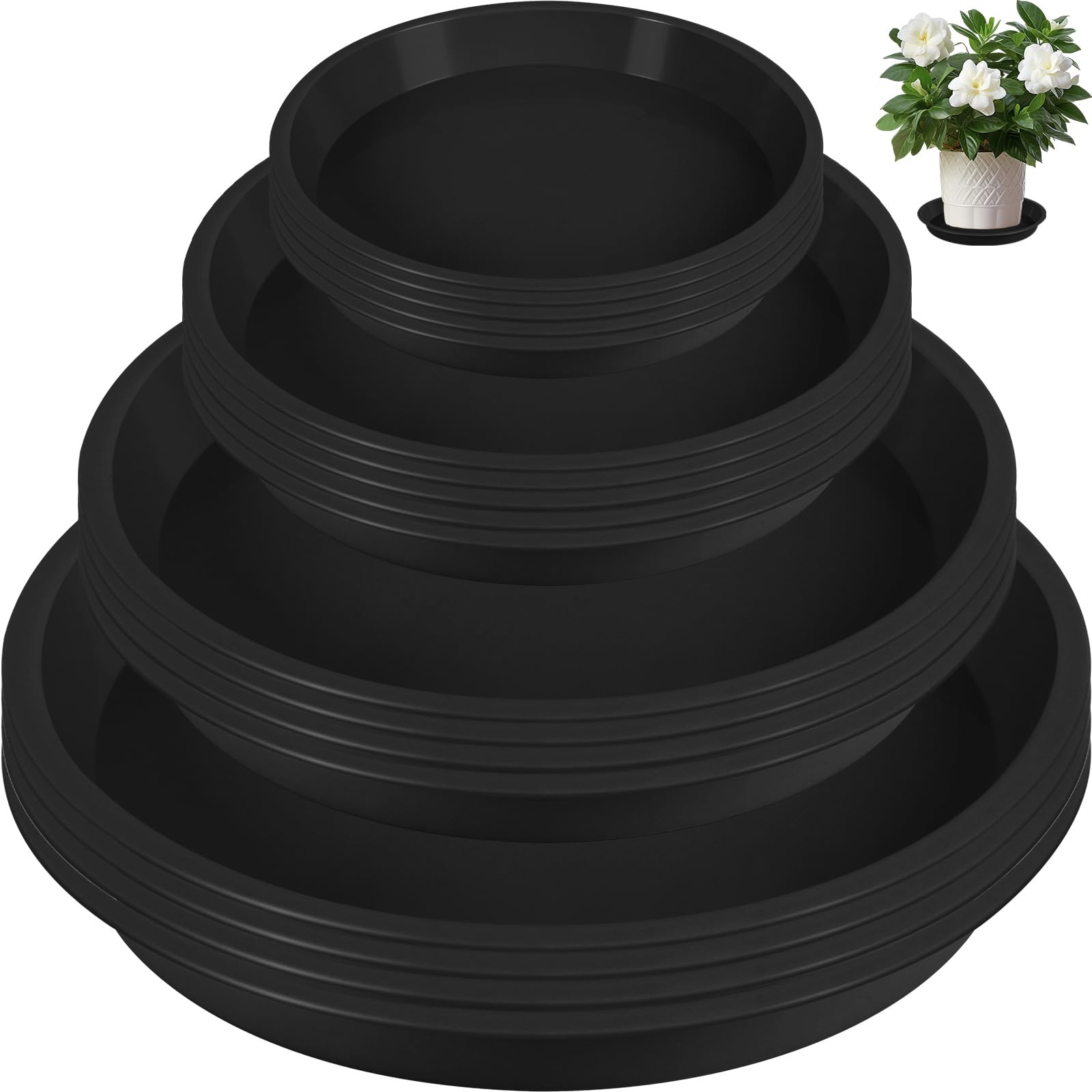 Plateau de pot de fleurs lourd pour protéger le sol du balcon et de la maison