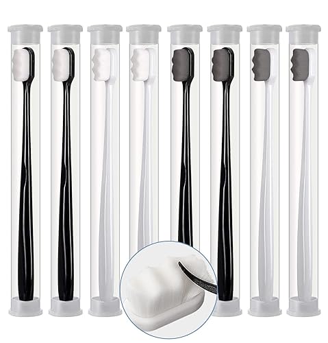 Miniatura 1 de 8 cepillos de dientes extra suaves para adultos, cepillo de dientes micro manual nano con 20000 cerdas suaves para mujeres embarazadas, ancianos,