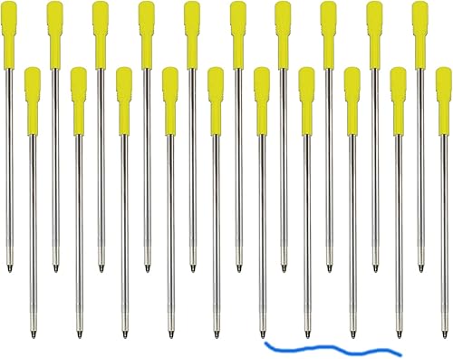 Bolígrafos de diamantes divertidos y elegantes para mujer, bolígrafos de metal brillante (repuestos azules, 20 unidades)