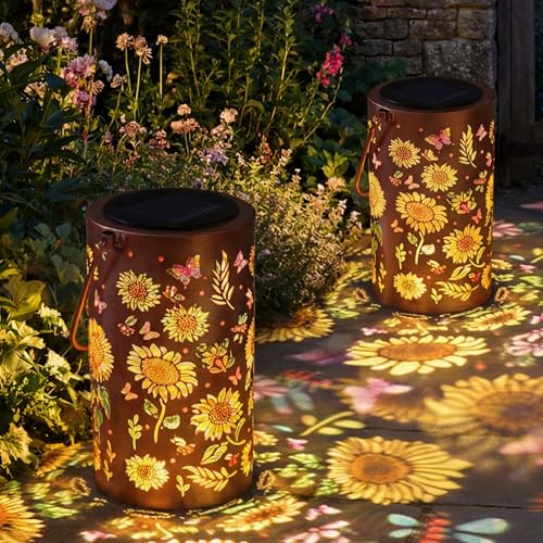 Lampe solaire tournesol multicolore : illuminez vos soirées d'été et barbecues sur la terrasse