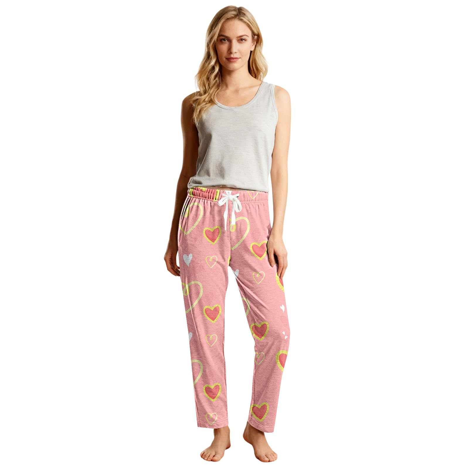 Pijama para hombre con cintura elástica, abrigo para hombre (rosa, XL)