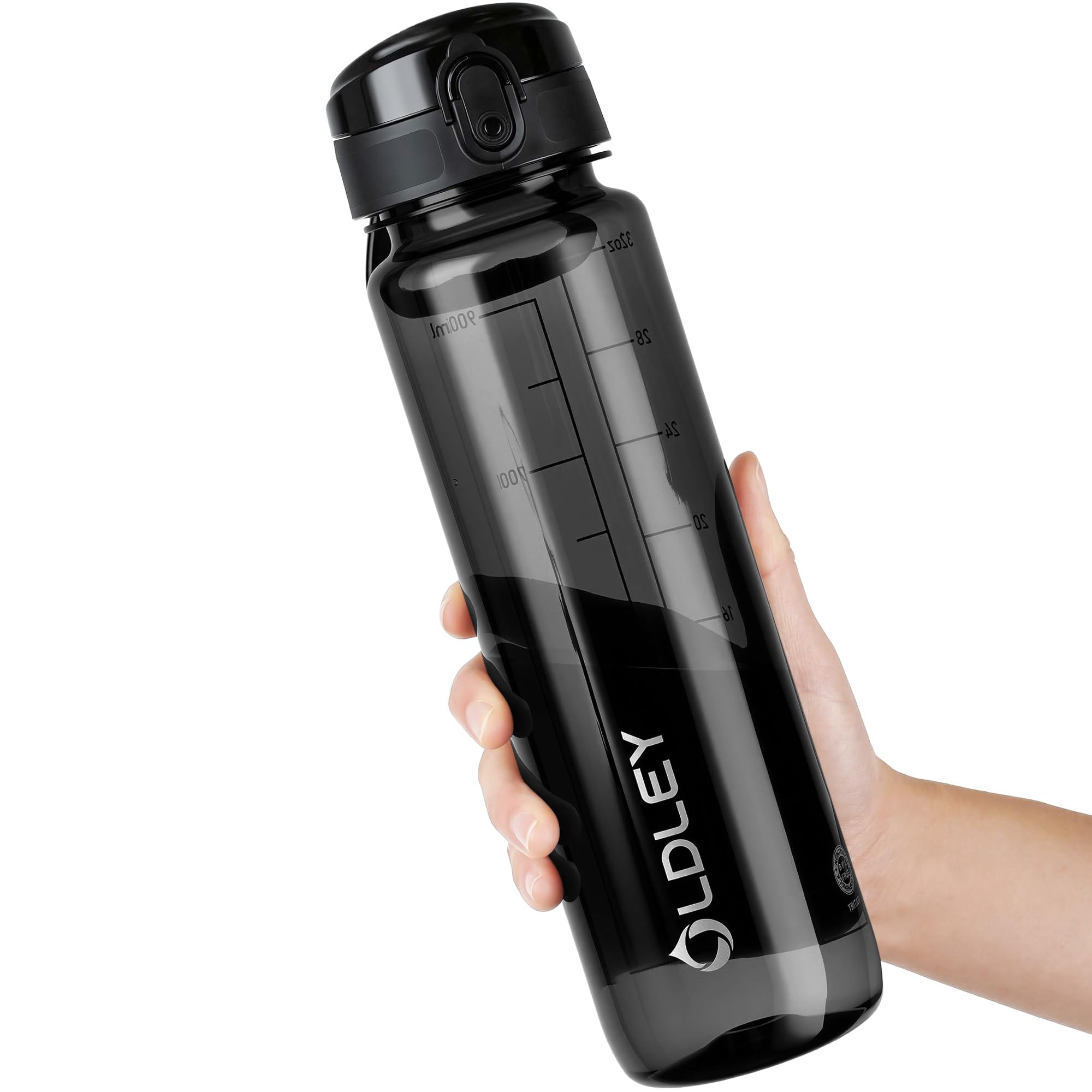 OLDLEY 1 Liter Wasserflaschen mit Sieb, BPA-freie, auslaufsichere Trinkflasche, leichte, wiederverwendbare 1000ml Tritan Sportflasche für Radfahren, Fitness, Universität, Sport, Outdoor, Büro, Camping