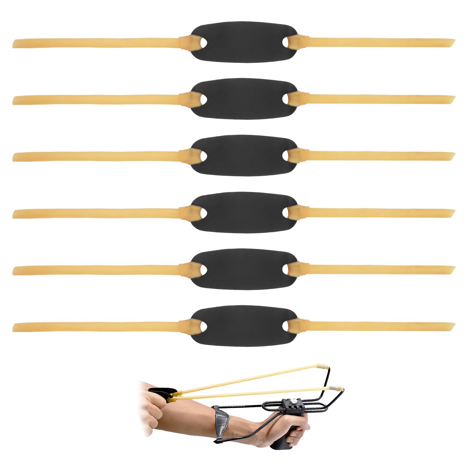 Elásticos para tirachinas 6 piezas elásticas de repuesto de goma profesional SRLWMYI bandas de goma repuesto para tirachinas profesional de tiro adultos, para caza, pesca, tiro, entretenimiento