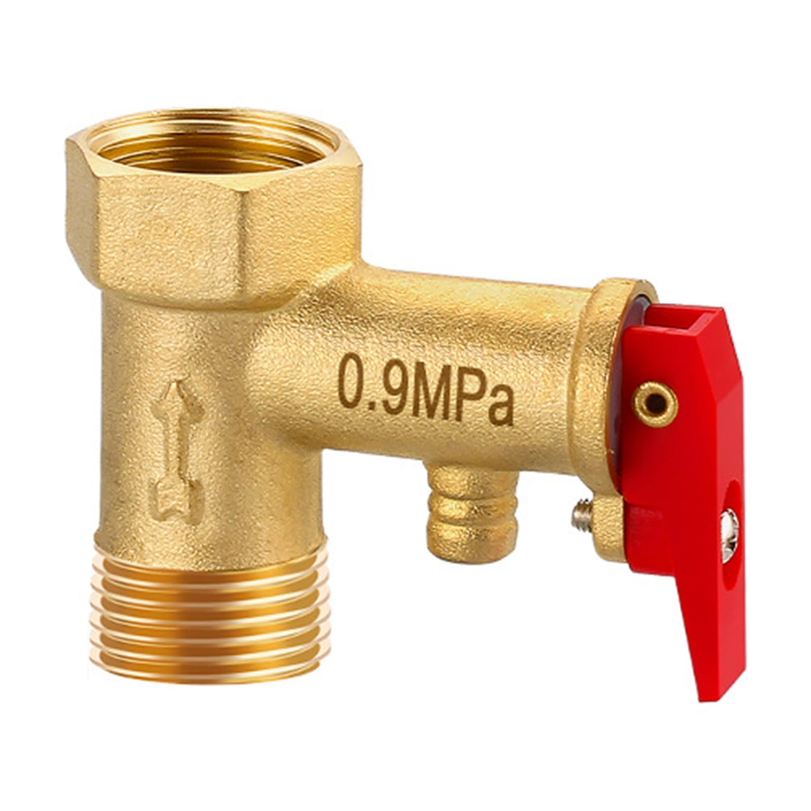 Hdoytxxm Men's 0.9Mpa Brass Pressure Release Valves Adjustable Pressure Relief With Check Function For Electric Water Heaters Electric Water Boiler