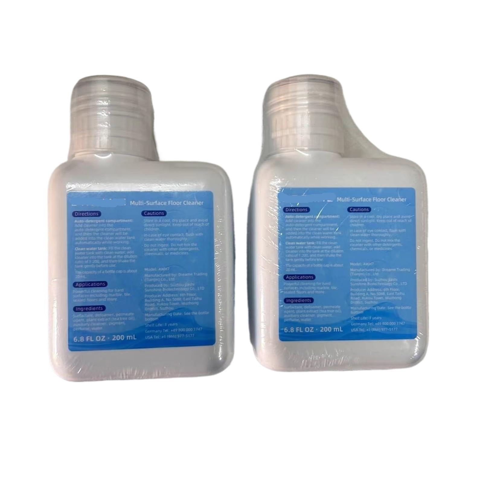 Roztwór czyszczący, kompatybilny z Dreame, X30 Ultra, X40 Ultra, D9, H11 - H13, S10, S40, roboty 200 ml Roztwór czyszczący, kompatybilny z Dreame, roboty sprzątające (2 szt.)(2pcs)