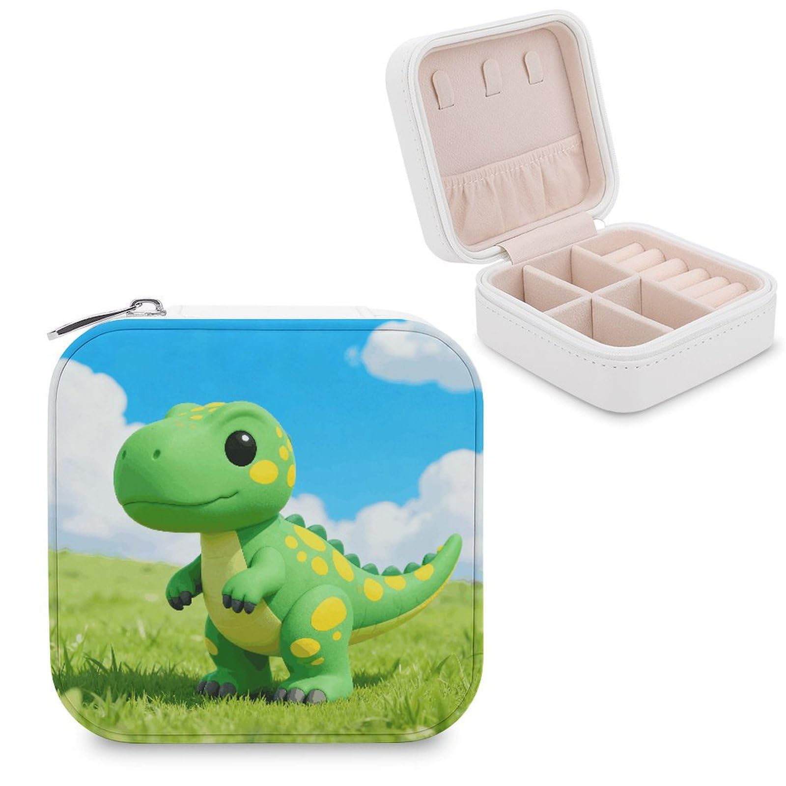 LZQPOEAS Cute Chicken Jewelry Box, PU Patterned Storage Case, Portable Travel Jewelry Organizer Box for Storing Rings, Pendants, Earrings, Necklaces, And Women's Specialized