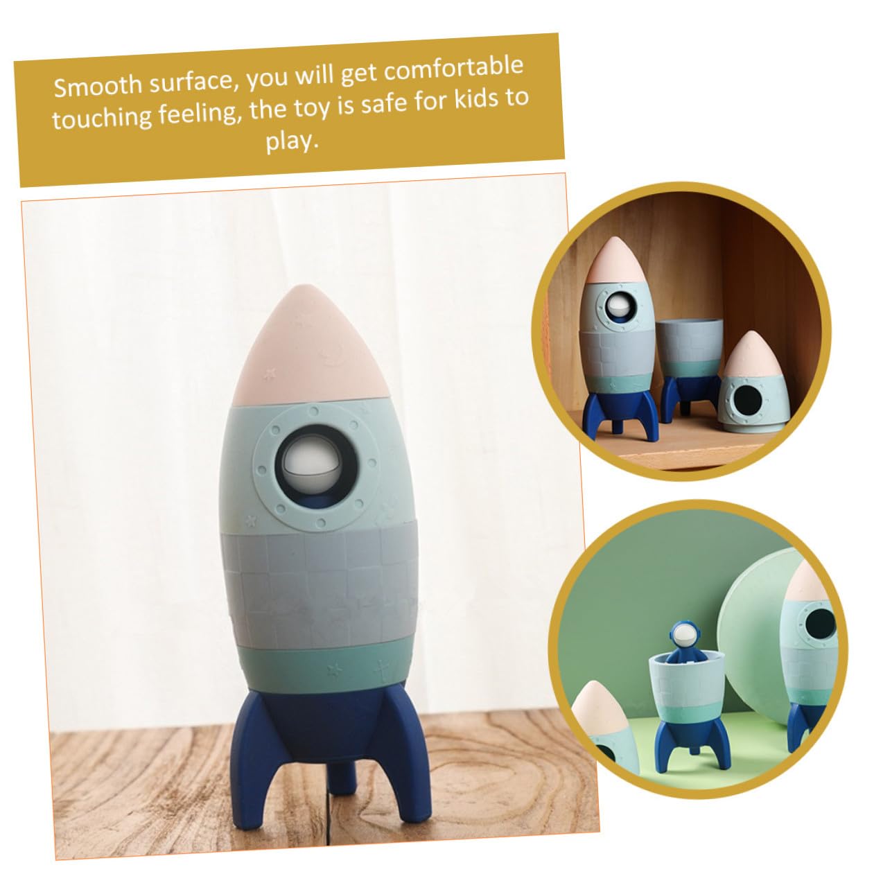 SUPVOX Juguetes Apilables Educativos De Silicona para Niños Pequeños De 1 a 2 Años, Torre Apilable Colorida, Juguete Espacial Interactivo para Desarrollo Cognitivo y Juego Familiar