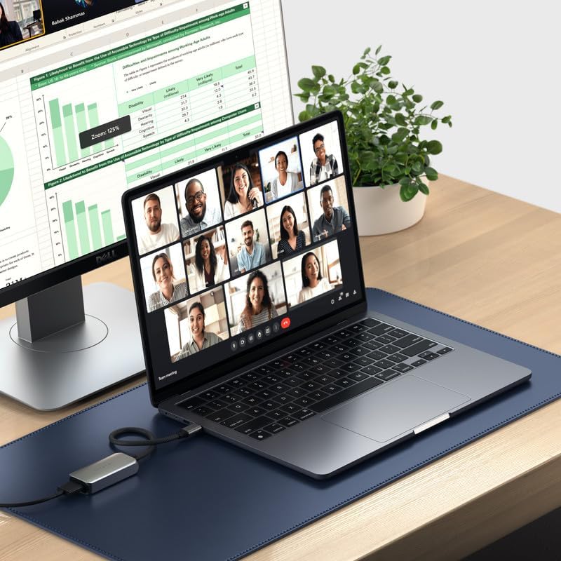Image of Satechi USB C to HDMI 2.1 Adapter, 8K @ 60Hz, 4K @ 120Hz, USB C to HDMI, HDR, Compatible with Thunderbolt 3 /4, MacBook Air /Pro /Neo, iPad Air /Pro, iPhone 17 and More