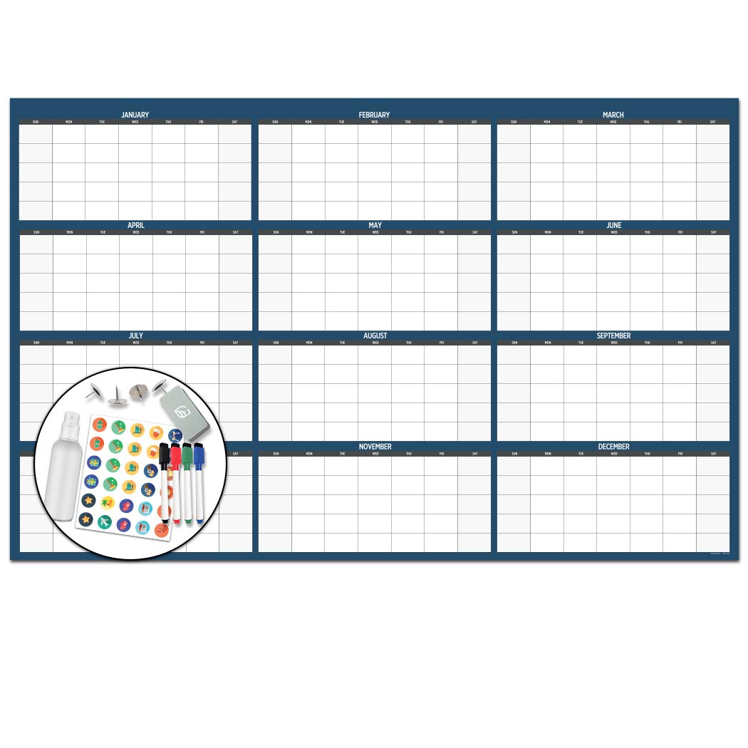 Amazon.com: Large Dry Erase Wall Calendar - 38