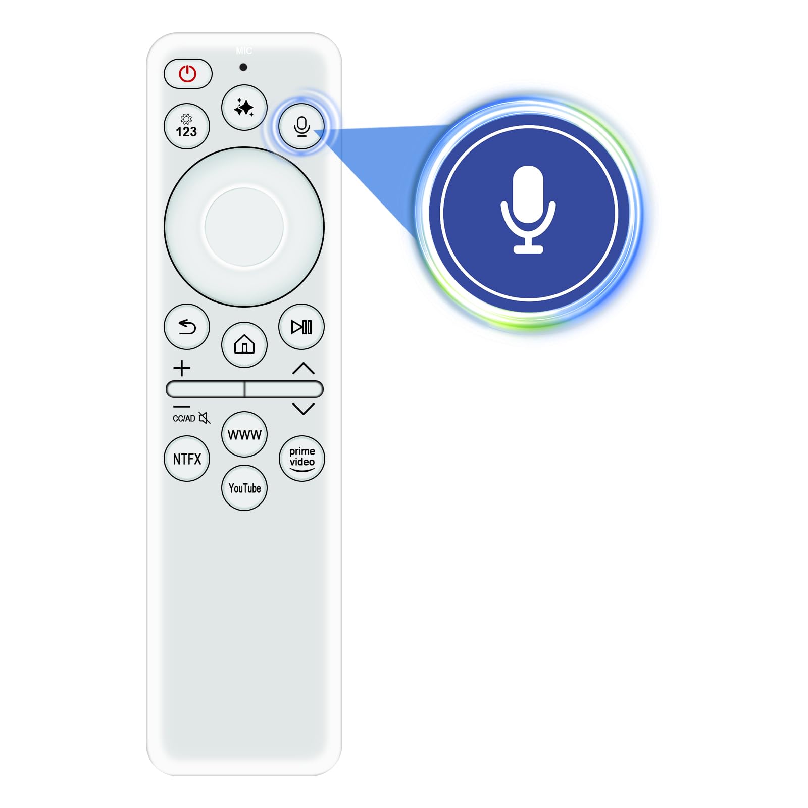 AIDITIYMI Telecomando di ricambio per TV Samsung QN32LS03FAFXZA QN32LS03FWDXZA QN32LS03FWFXZA QN42LS03FAFXZA QN42LS03FWDXZA QN77LS03FADXZA QN77LS03FAFXZA QN77LS03FWDXZA QN85LS03FADX; ZAQN98LS03FADXZA