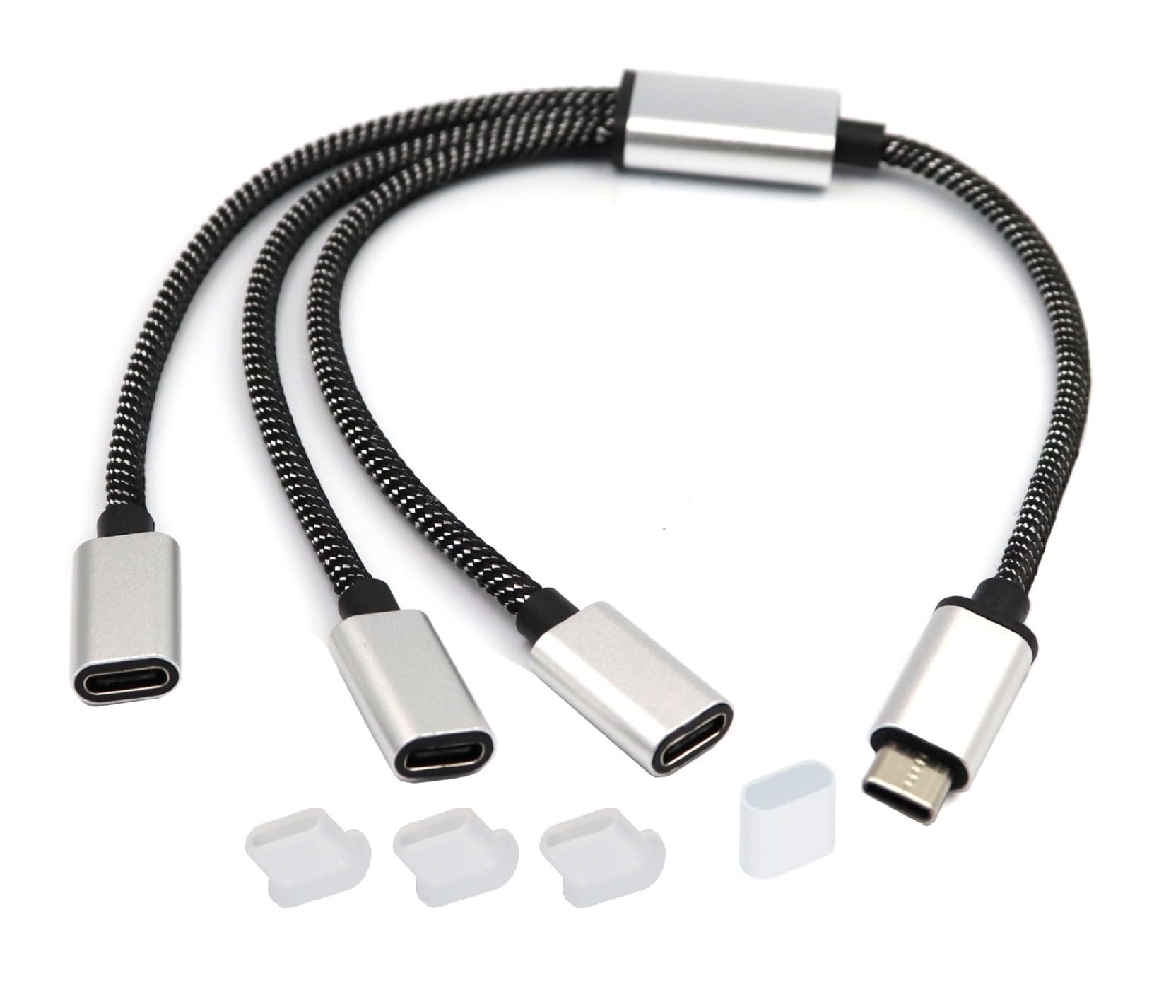 Amazon.co.jp: Sound Wave ((Type-C 3In1 メタル製 延長 分岐 ナイロン