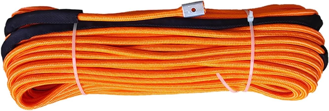 Synthetic Winch Rope, 10mm X 50meters Double Braided UHMWPE Winch Line, Towing Rope, Plasma Cable for 4X4 Offroad for Off Road Vehicle Truck Boat Winch