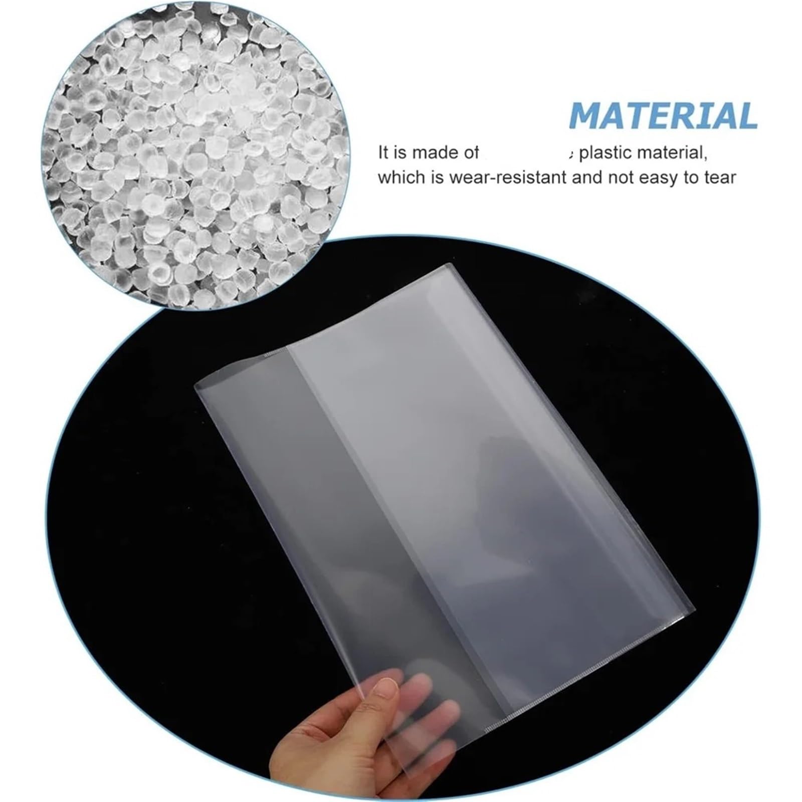10er-Packung Buchumschläge, transparent, ultradünn, kratzfest, passend for A4-Formate, for Lehrbücher/Notizbücher – Schulbedarf/Zuhause/Büro Für Bücher Hefte(Mixed-30PCS)
