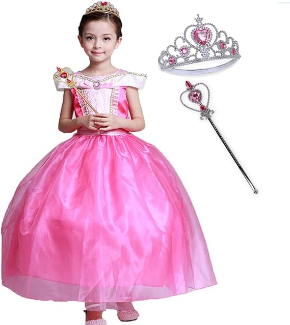 Amazon Lucky Kids 子供 ドレス プリンセス 女の子 お姫様ドレス ロング丈 ジュニア エルサ風 シンデレラ ワンピース 誕生日 プレゼント コスチューム 発表会 110 1 130 140 150 フォーマル 通販