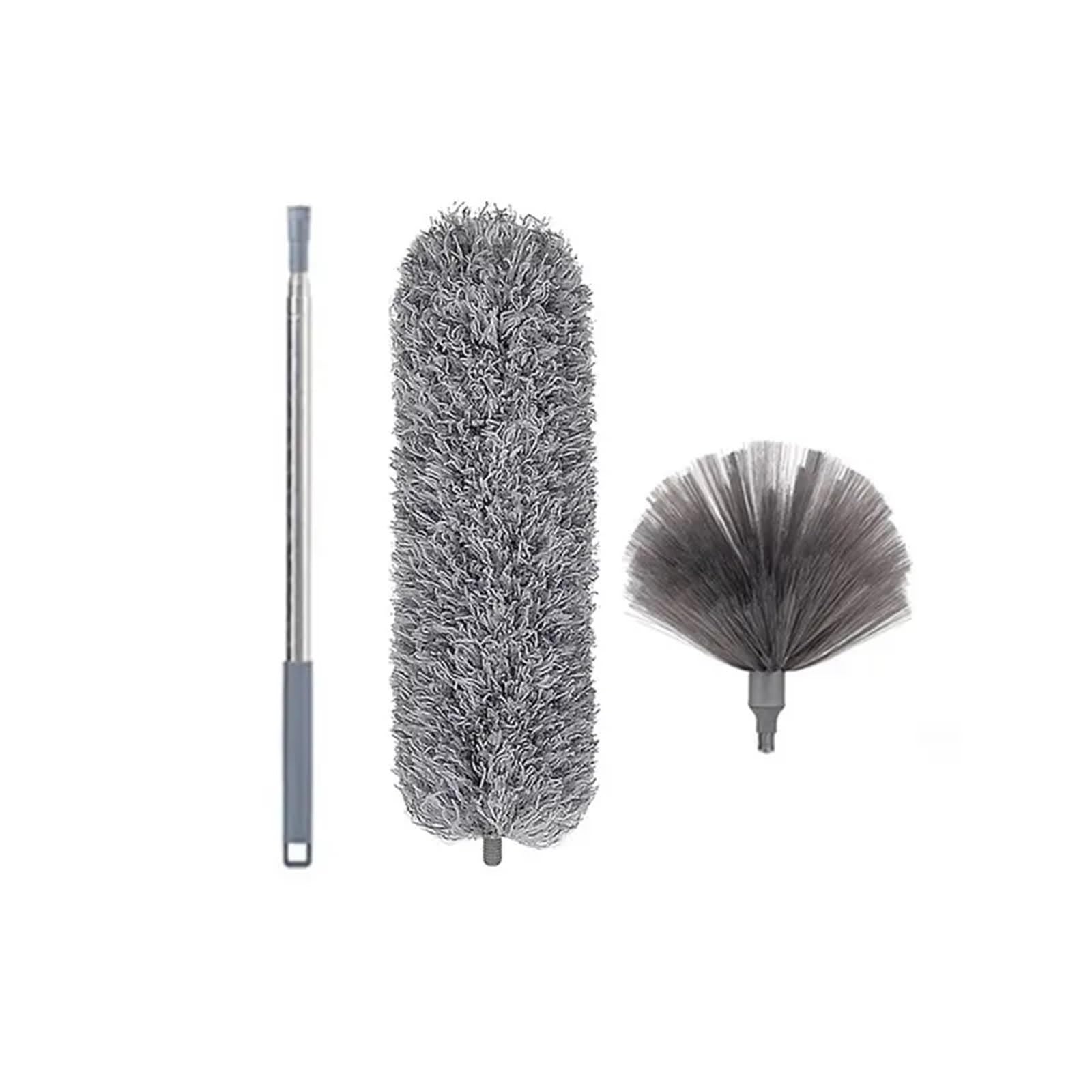 Telescopic Long Bendable Feather duster, 1PC Telescopic Microfibre Duster 250 Cm(Grey)