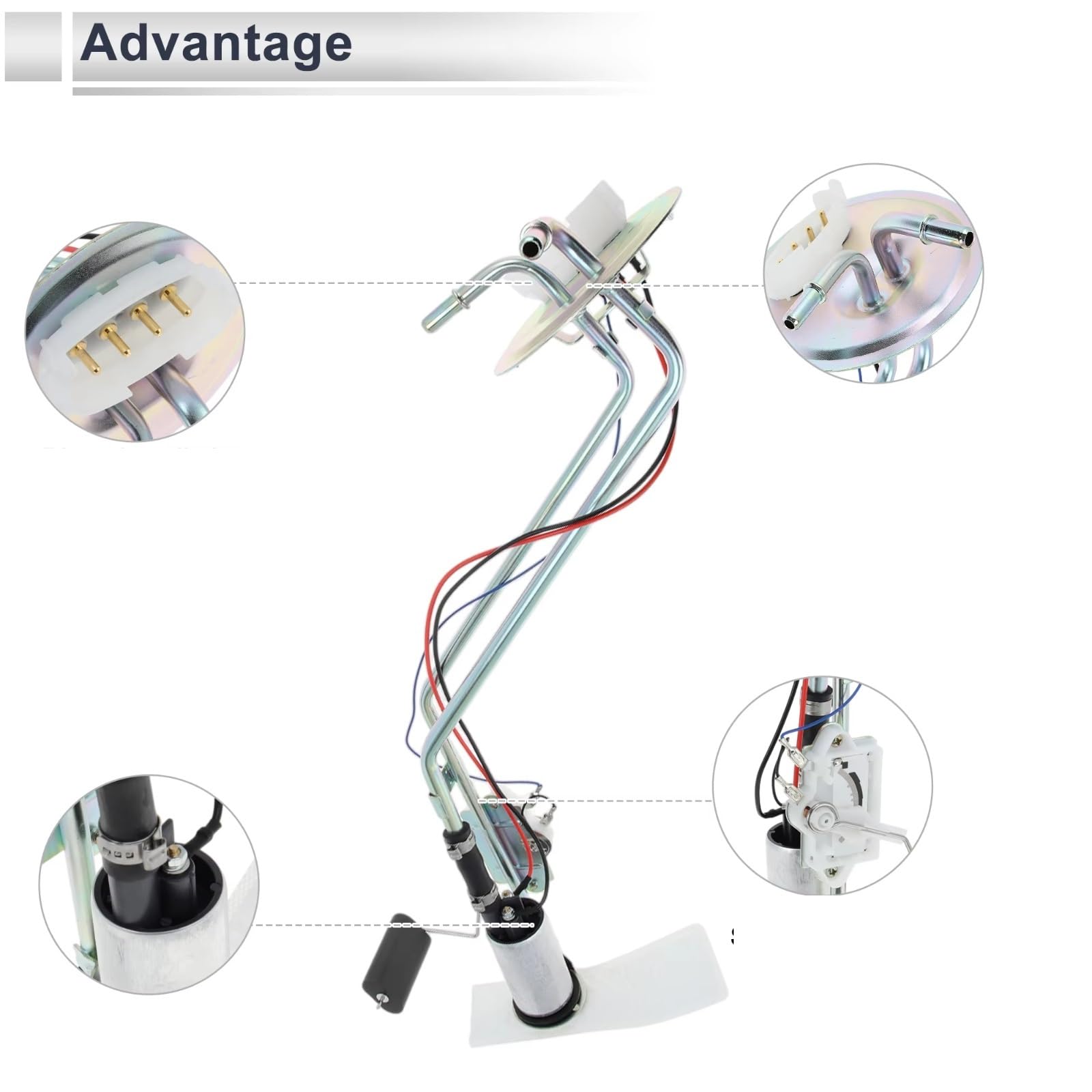 Pompes À Carburant Ensemble Pompe À Carburant Électrique Avec Unité D'envoi, Compatible Avec Ford Pour Ranger 1986 1987 1988 4 Cylindres 2.0 2,3l 6 Cylindres 2,9l E8TZ-9H307-A