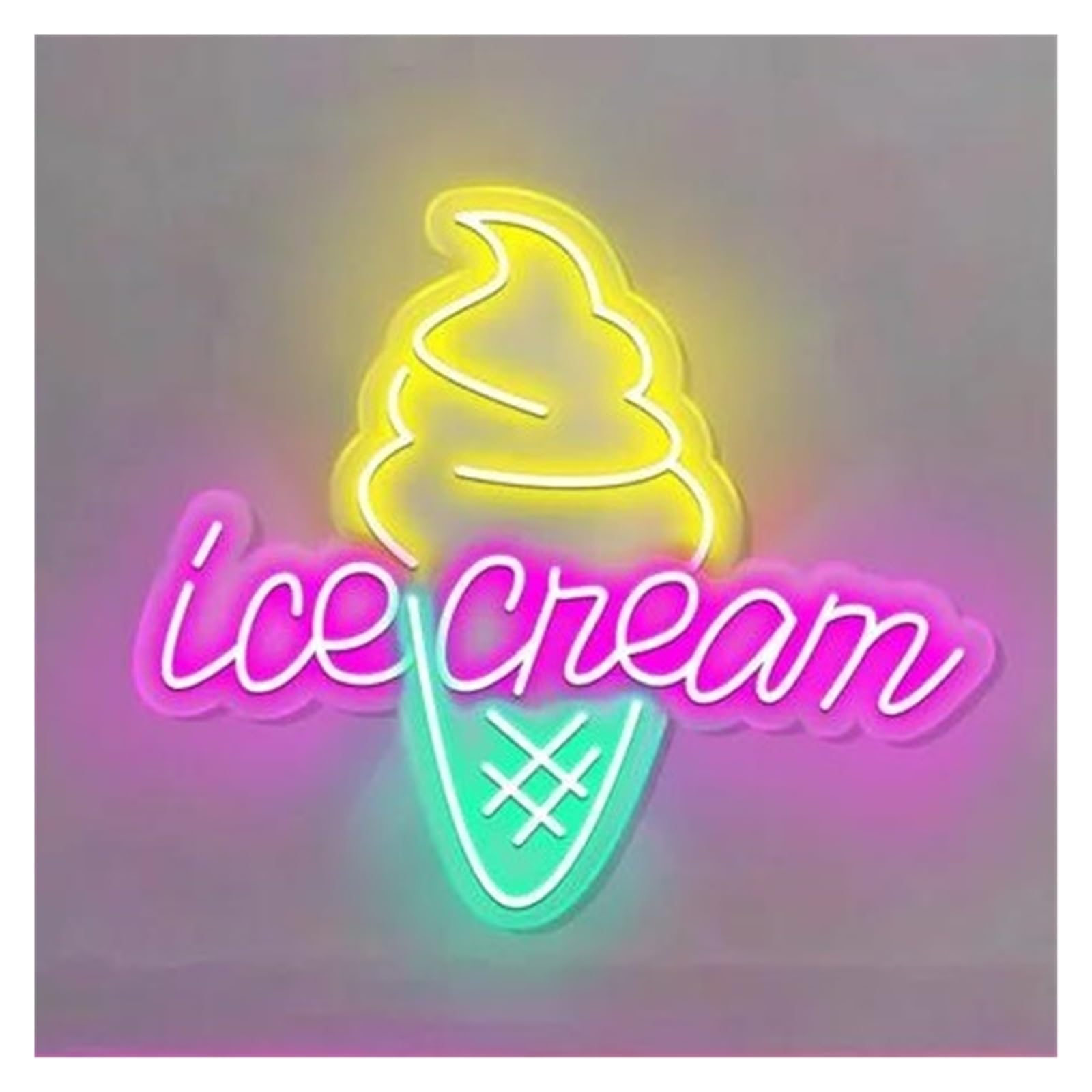 Shouxi B Sign Lamp Ice Cream Neon Sign Usiness Wall Decor Make Your Storemore Shiny For Coffee Ar Shop Restaurant Decoration 40Cm(B)