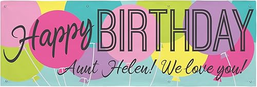 Miniatura 33 de Let's Make Memories Cartel personalizado de feliz cumpleaños, pancarta de celebración personalizada, decoraciones de fiesta, vinilo para interiores