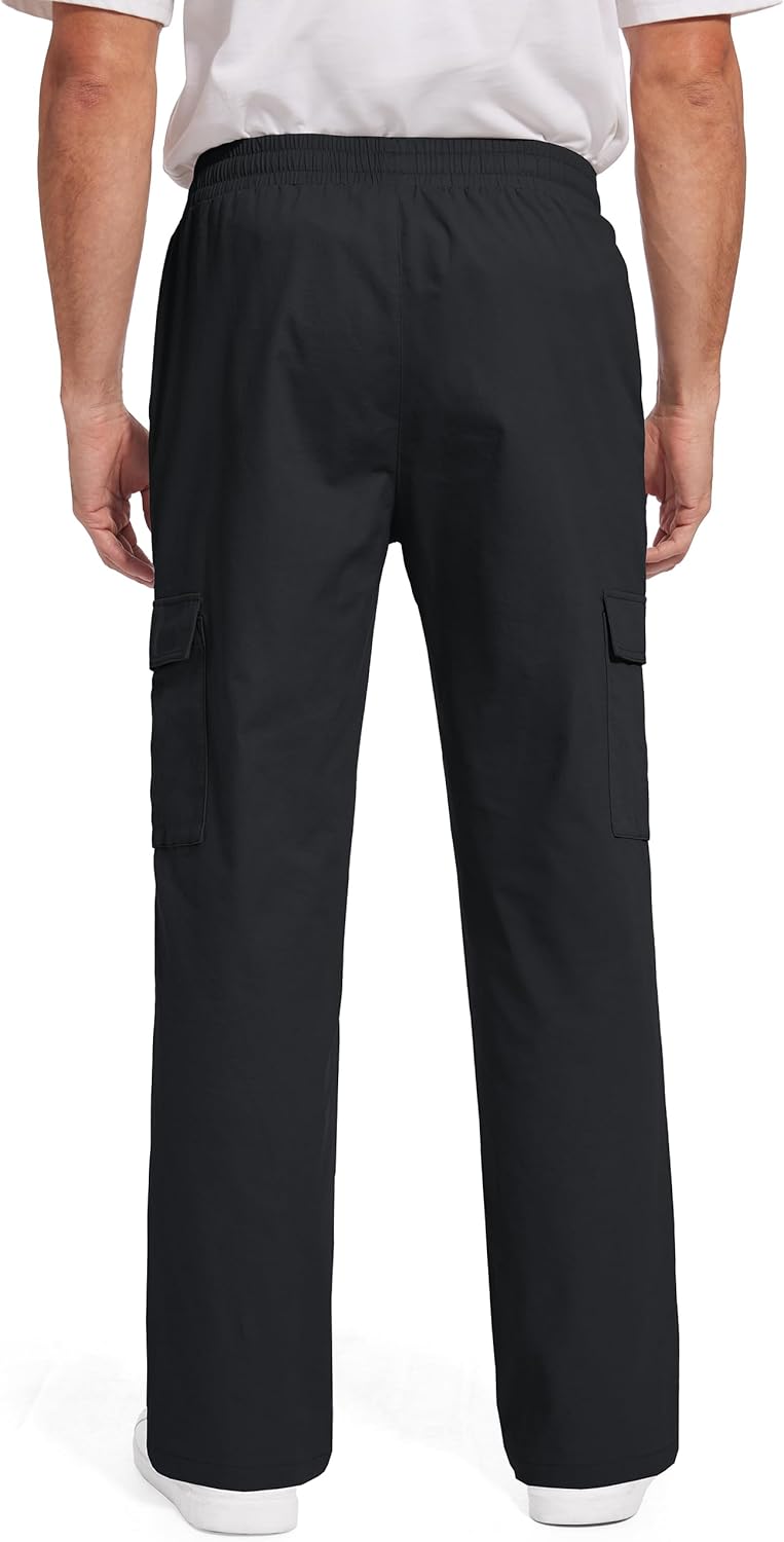 Men's Casual Cargo Pants 30/32/34/36 Tall Inseam Hiking Pants Workout Joggers Loose Straight Sweatpants for Men - Image 4