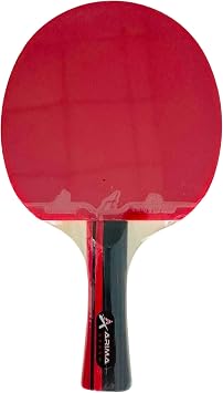 5-Star Table Tennis Racket Ping Pong Paddle with Rubber on Both Sides for Beginners and Recreational Use Lightweight Bat for Kids, Adults, and School Play