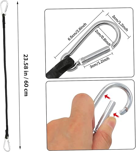 Miniatura 9 de Kisangel 12 cuerdas elásticas ajustables para equipaje de carga, correas de amarre largas para equipaje, correas elásticas para carga, correas