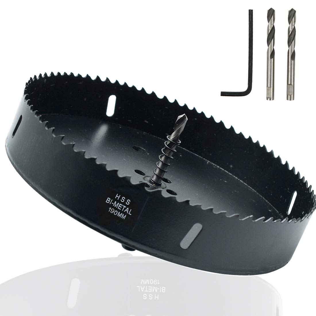 7.5-inch Hole Saw BI -Metal Hole Drilling Cutter for Wood, Plastic and Fiberboard