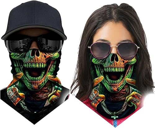 Miniatura 176 de Obacle - Media máscara de calavera, para protección contra el viento, el sol, sin costuras, 3D, para hombres, mujeres, duradera, delgada, Hombres