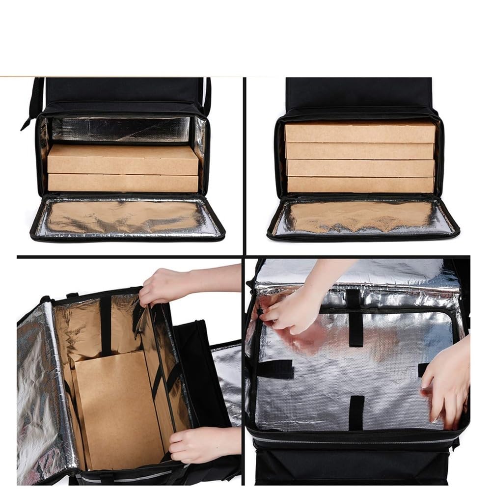 LATEAU Bolsa Termica Pizza Mochila térmica de 56L, Impermeable, Gruesa, Bolsa térmica for Alimentos, Caja de refrigerador, Mochila for Mantener la Comida Fresca