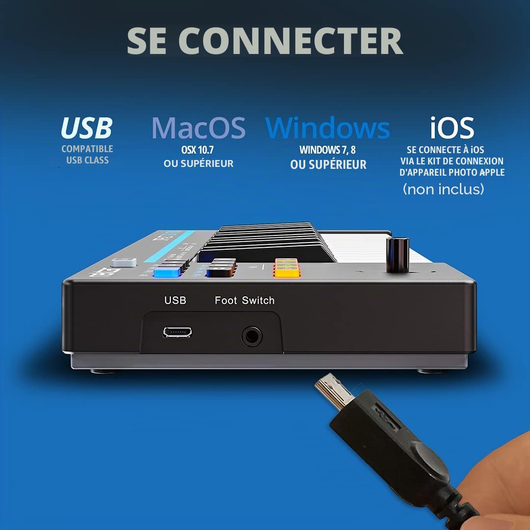 Nektar Impact GX Mini contrôleur MIDI USB, 25 touches