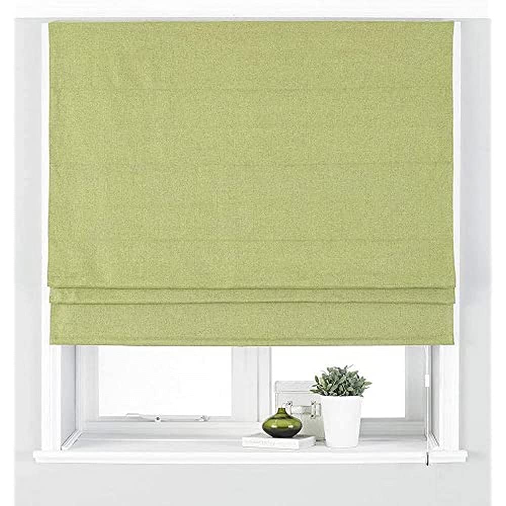 Riva Paoletti Paoletti Atlantic Deluxe Blackout Roman Blind, Green, 183cm (wide) x 137cm (drop), Polyester, 183cm x 137cm
