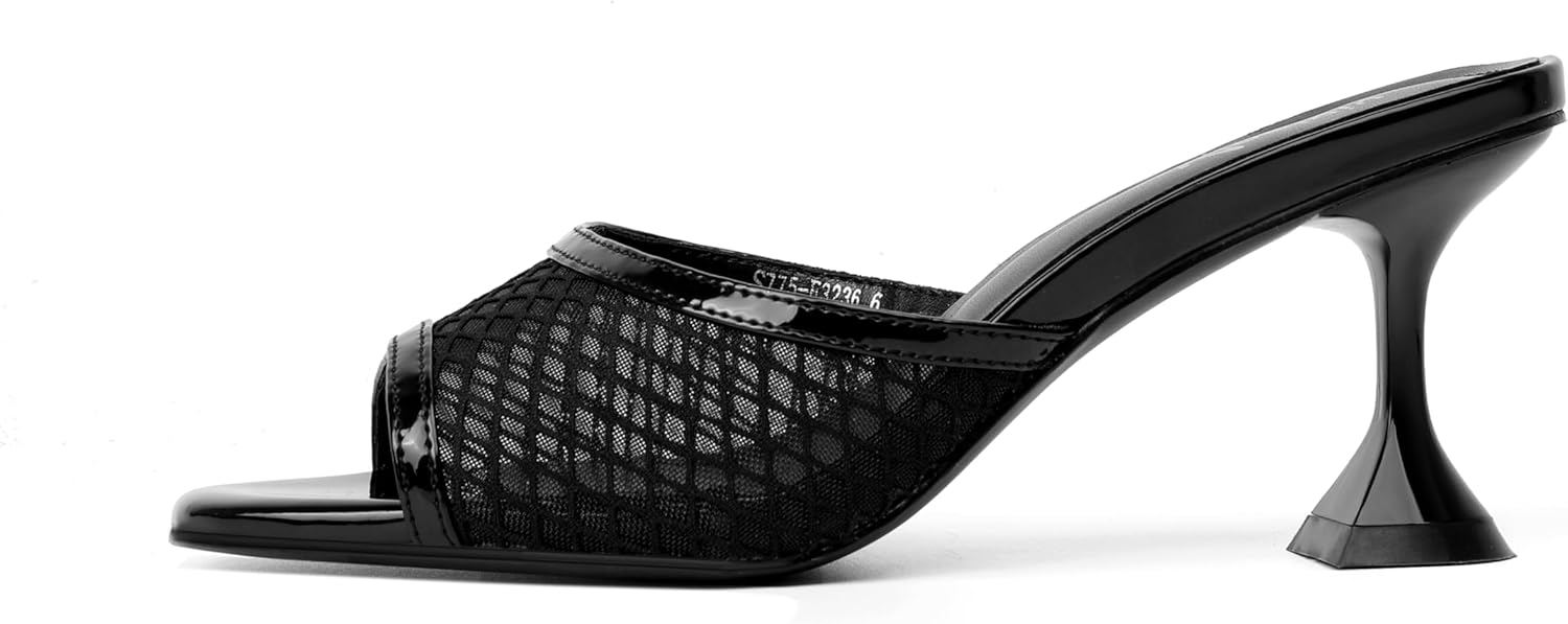 vivianly Womens Clear Heels Sandals Transparent Stiletto Heel Slippers Backless Peep Toe Slip on Heeled Mules - Image 4