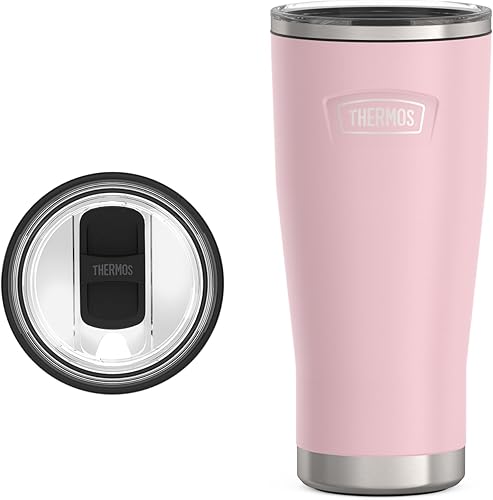Miniatura 23 de THERMOS ICON SERIES Vaso térmico de acero inoxidable con cierre deslizante, 24 onzas, Granite Granite,Carmesí,Glacier,Mate acero inoxidable (Matte