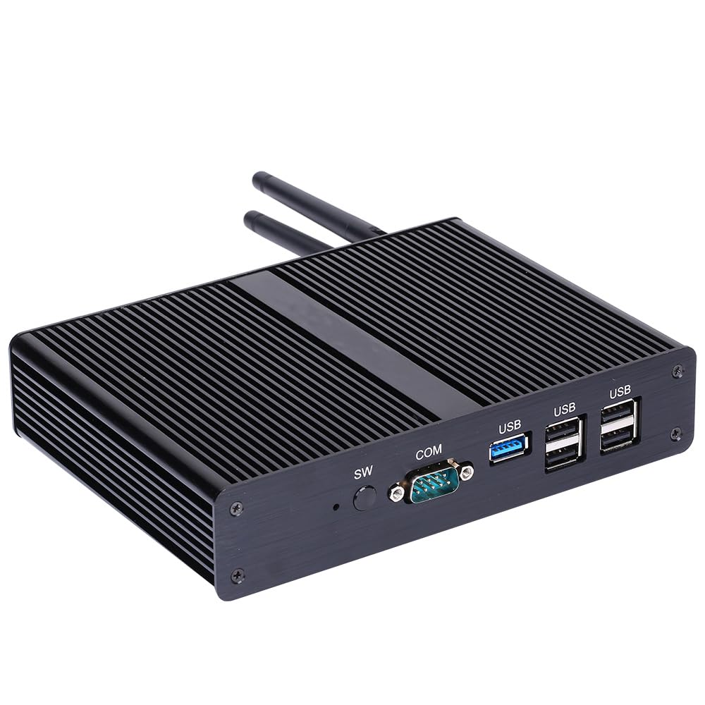Fanless Mini PC, Desktop Computer, HTPC, Nano Kodi Box, Pentium N3510 N3520, Windows 11 / Linux Ubuntu, BM10, 2 x COM, VGA, HDMI, USB3.0, 4 x USB2.0, LAN, 4G RAM, 64G SSD