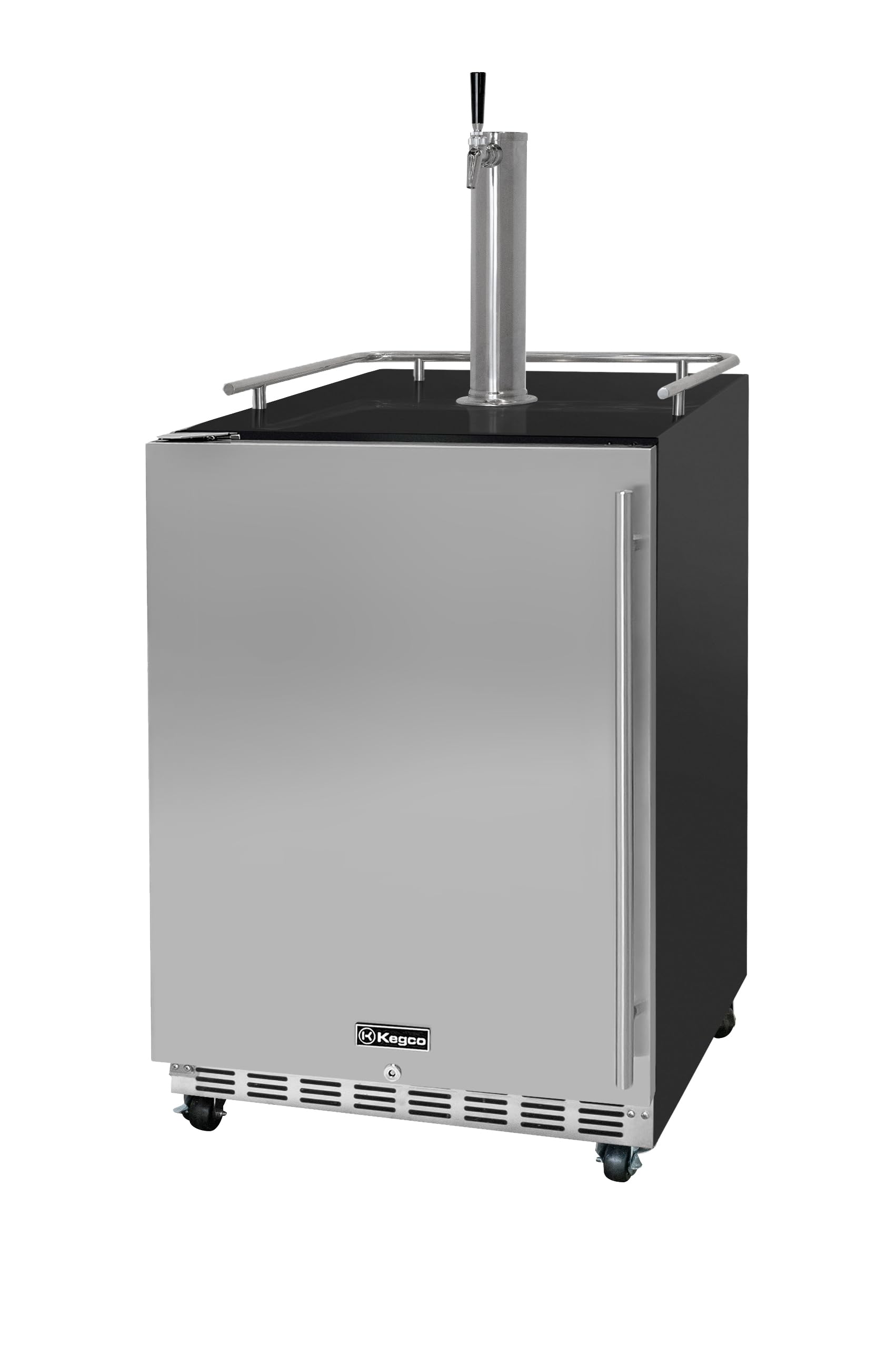 Kegco 24" Wide Single Tap Stainless Steel Commercial Built-In Kegerator With Kit on Fridge.com - View 1